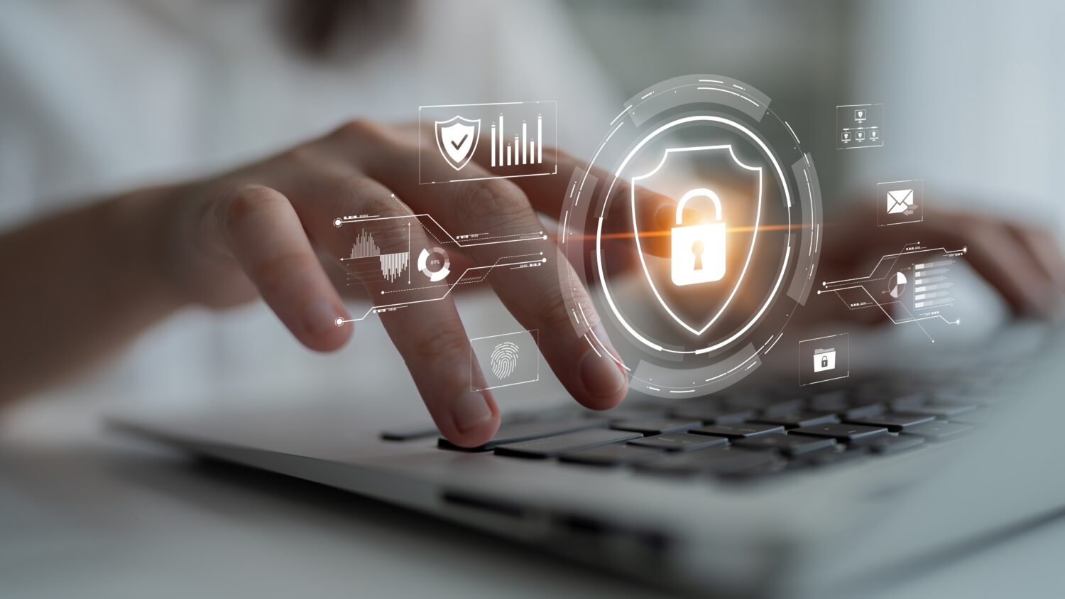 Cyber Security Protects Against Breaches Hacks And Network Attacks Using